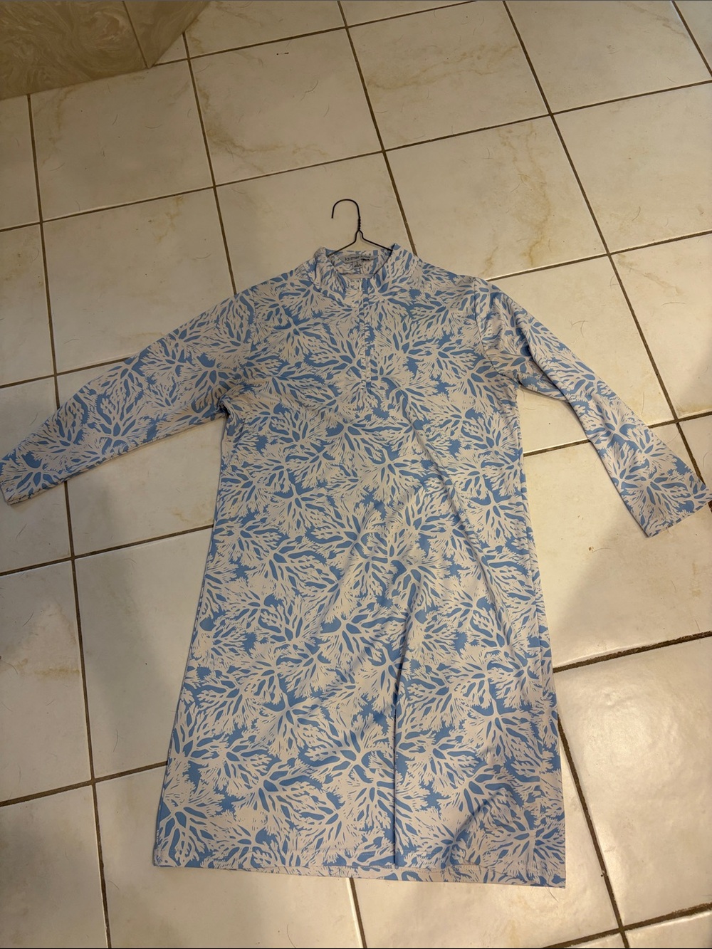 Luxletic La Mer Luxe Blue and White Dress